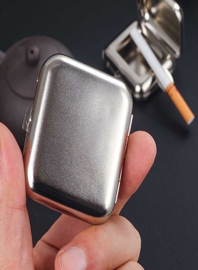 Teensery Stainless Steel Ashtray Mini Compact Ash Tray Portable Pocket Ash Holder with Lid for Indoor or Outdoor Use, 1 Piece - Image 5